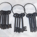 cast iron keys on a ring spelling love, home or dream