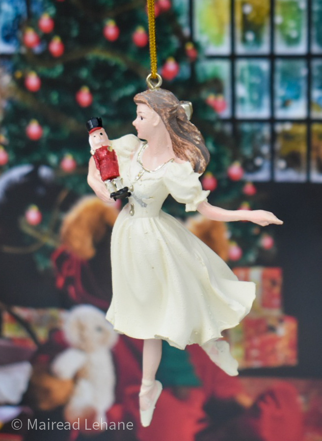 Ballerina with nutcracker doll decoration